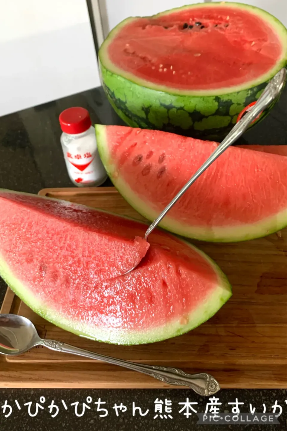 Snapdishの料理写真:日本一の生産量熊本西瓜🍉初物|シュトママさん