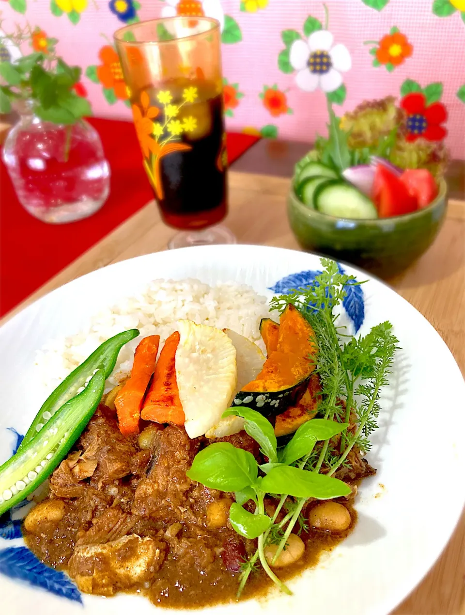 今日の夜ごはん　鯖カレー干し野菜添え|ちゃんノンさん