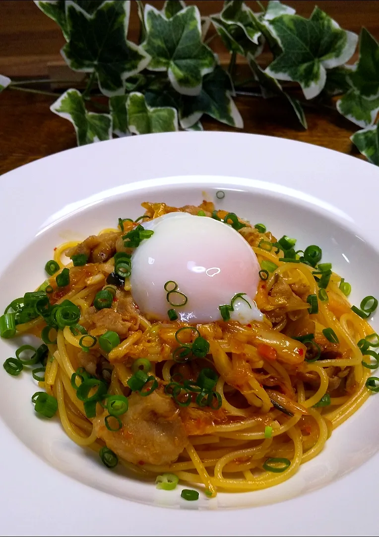 豚キムチのパスタです|マイケルの料理さん