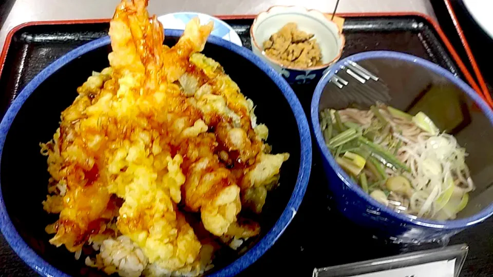 海老天丼・山菜そばセット|nyama1さん