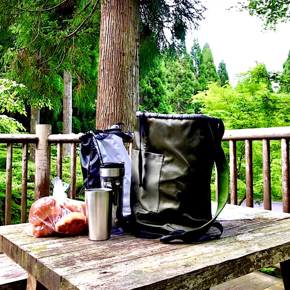 雨上がりの森でロールパンlunch・・|ばくあんしゃさん