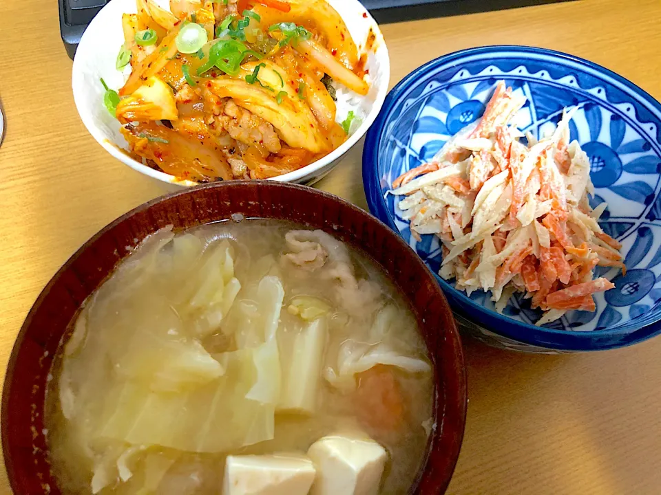 豚キムチ丼|なちすけさん