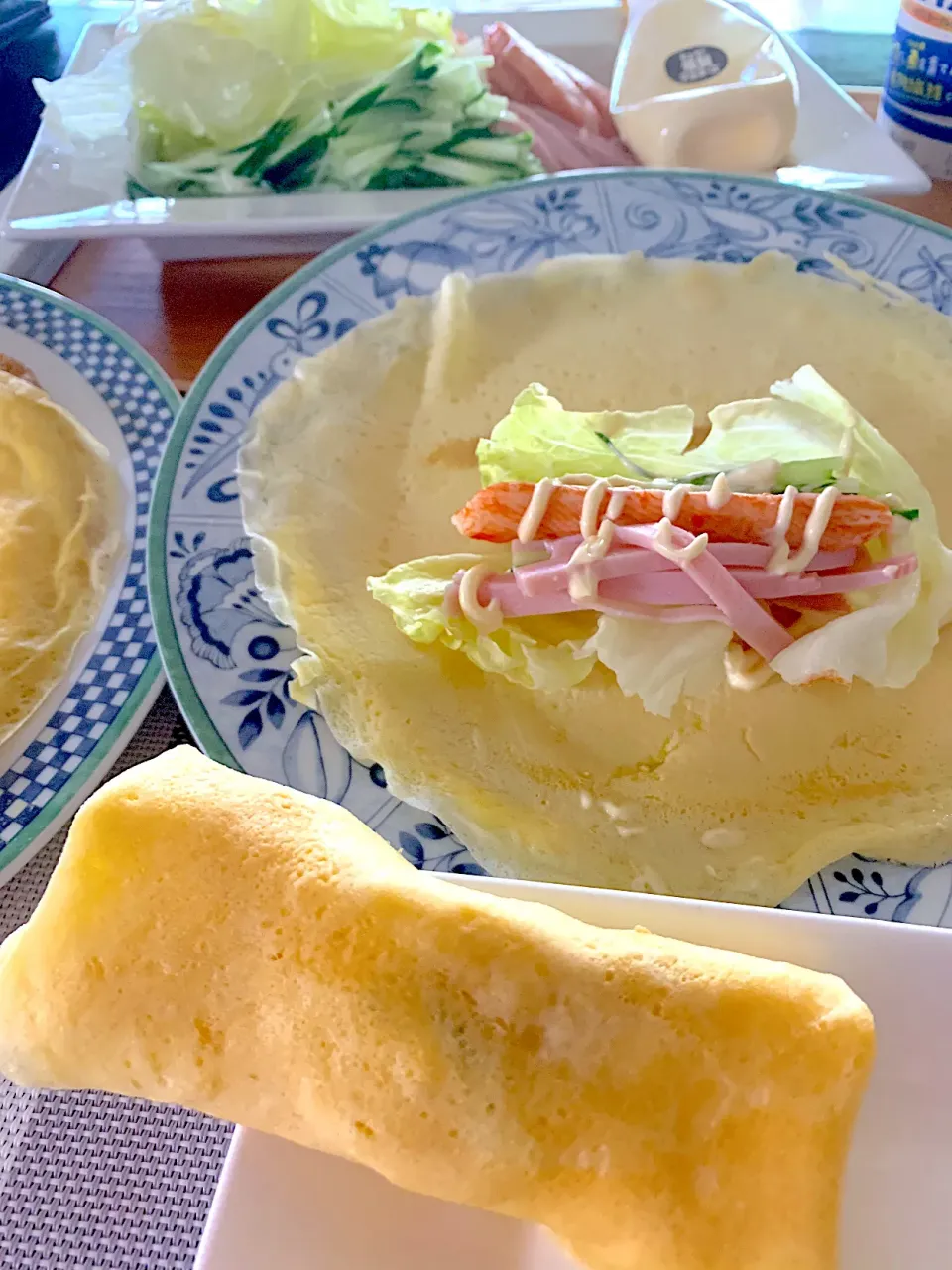 サラダクレープ🥗朝ごはん|シュトママさん