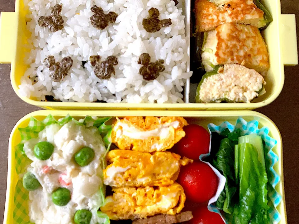 ピーマンの肉詰め弁当|料理嫌いを直したいさん