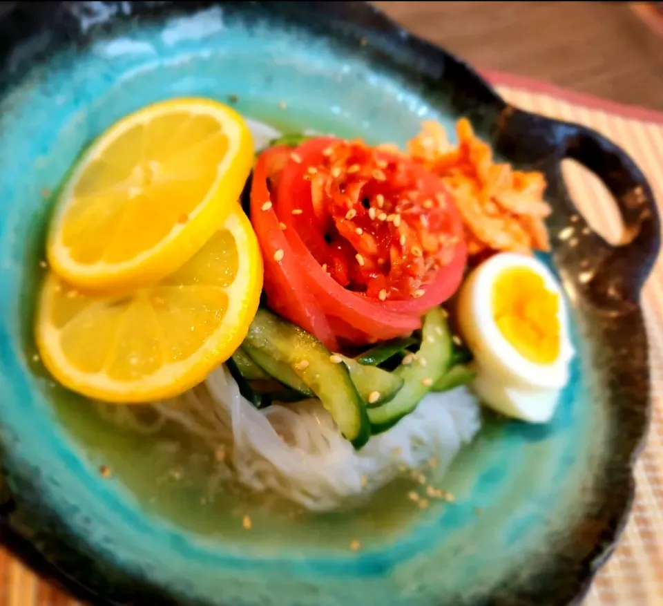 Snapdishの料理写真:コンニャク麺で韓国冷麺( ˙▿˙　)|まぁさん