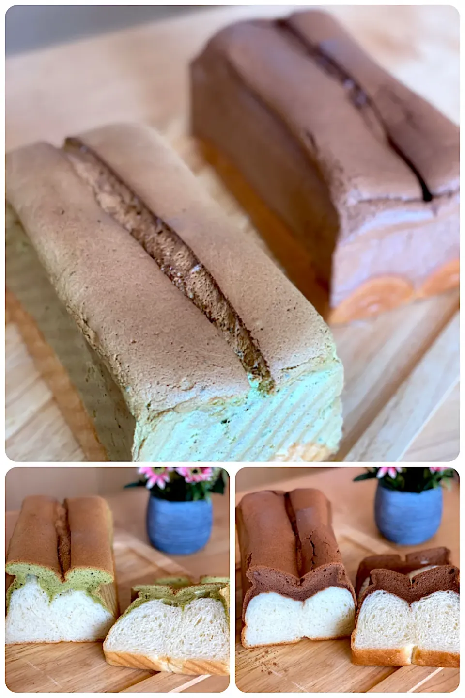 Chocolate cake bread & Matcha cake bread|wendy1013さん