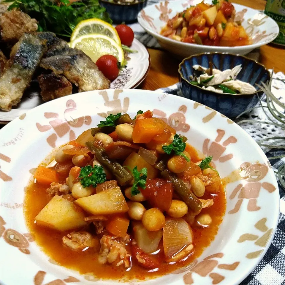 からあげビールさんの料理 濃厚コクうまっ♡息子大絶賛!給食風ポークビーンズ|とまと🍅さん