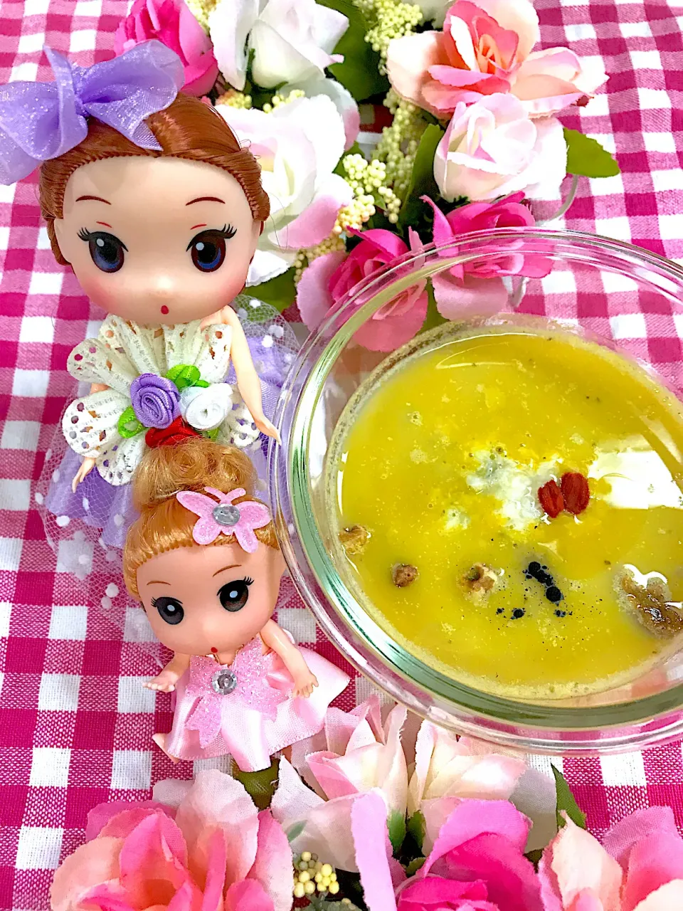 Snapdishの料理写真:オートミール粥 南瓜とホタテ汁の薬膳スープご飯|みるぴょんさん