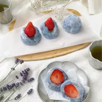 バタフライピー大福 Butterfly pea Daifuku|美夢さん