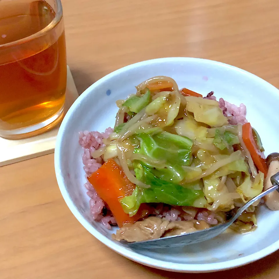 中華丼|黒蜜きなこさん