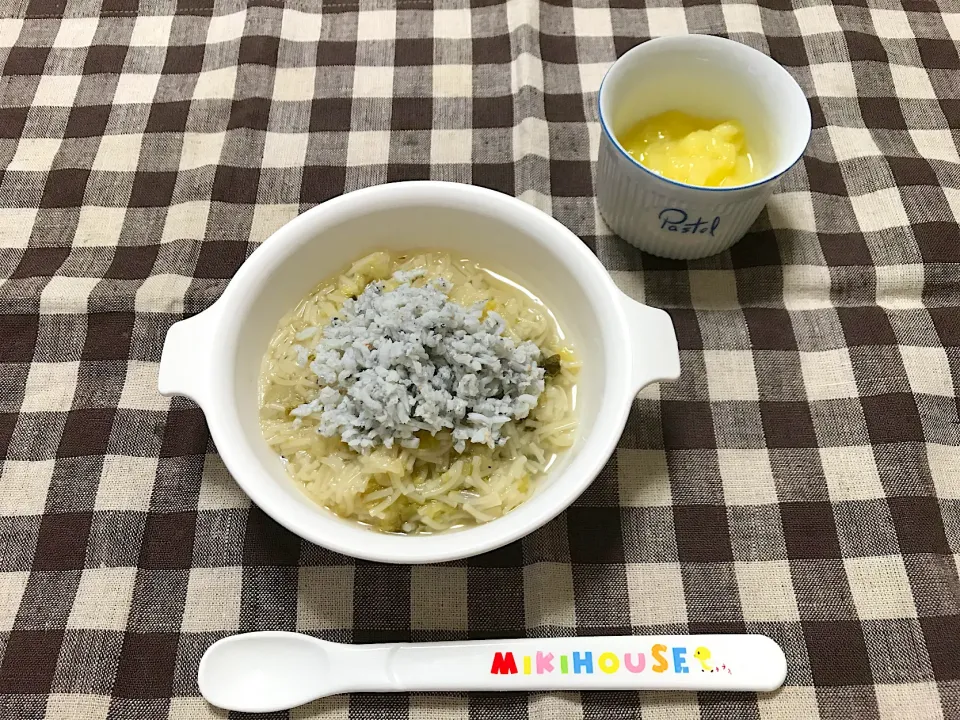 【離乳食】しらすそうめん、キウイ|sayaさん