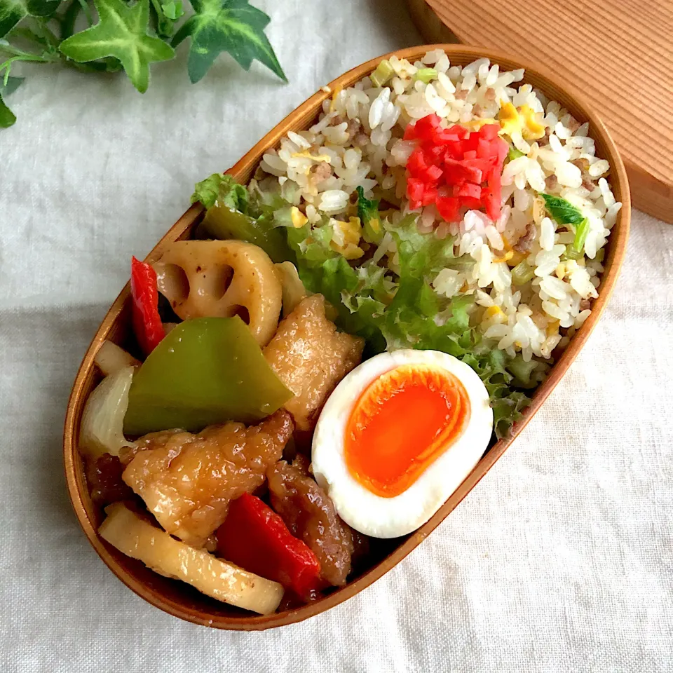 酢炒飯と酢鶏弁当|あここさん