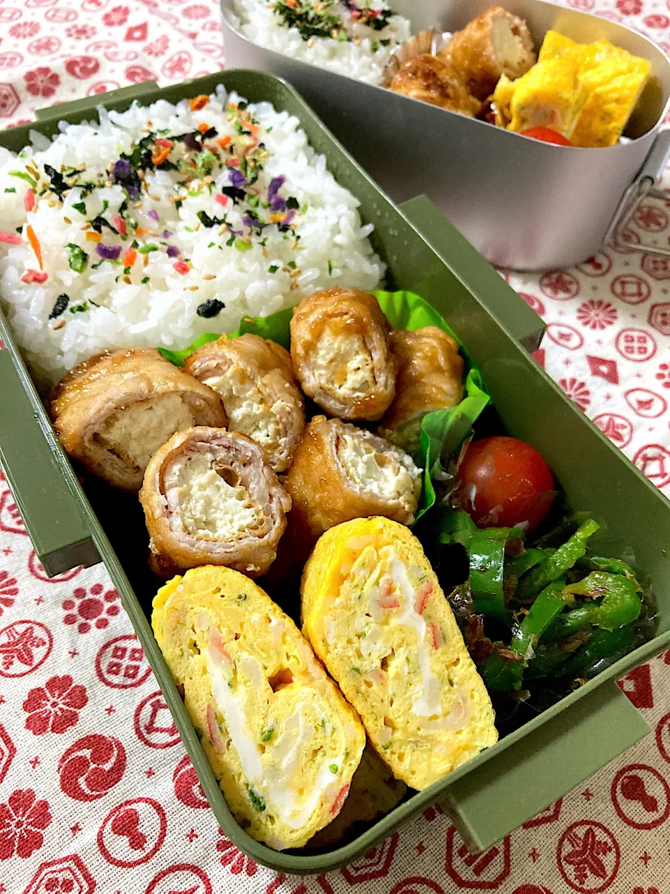 Snapdishの料理写真:厚揚げ肉巻き弁当|SaDaさん