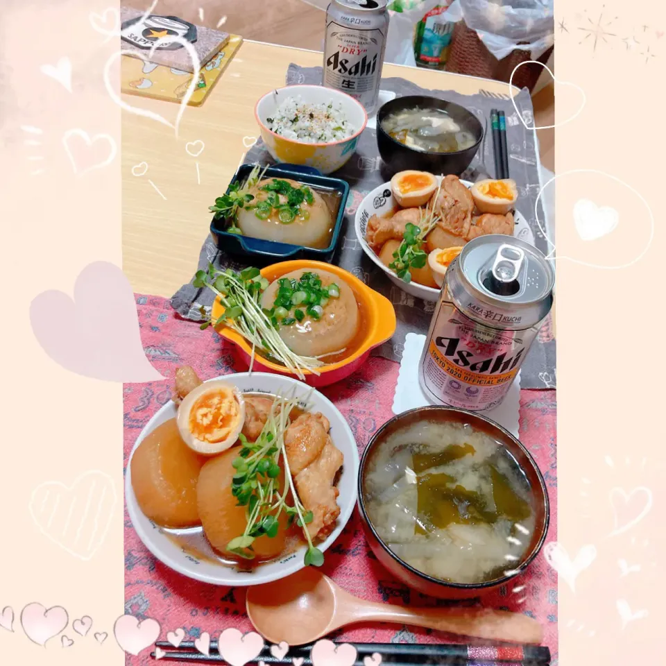 Snapdishの料理写真:５／５ ｗｅｄ 晩ごはん🍴＊○°|rinaronarさん