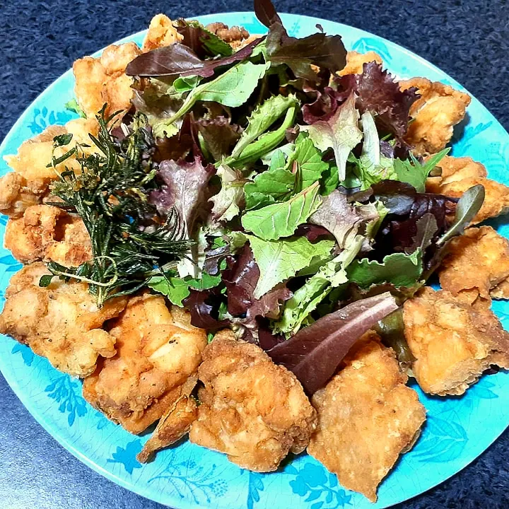 ハーブ唐揚げ&ローズマリー・タイム素揚げ&ベビーリーフ|ゆっこさん