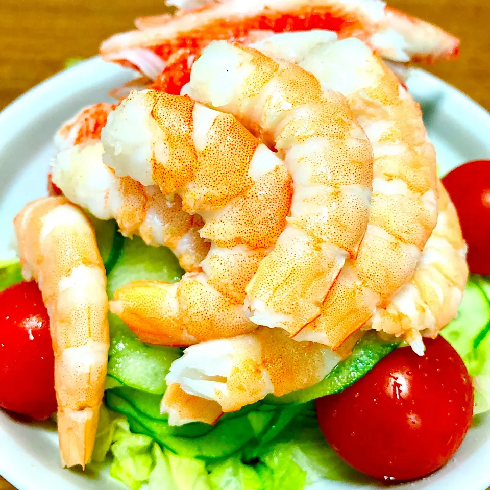 海老カマサラダ🥗|まいりさん