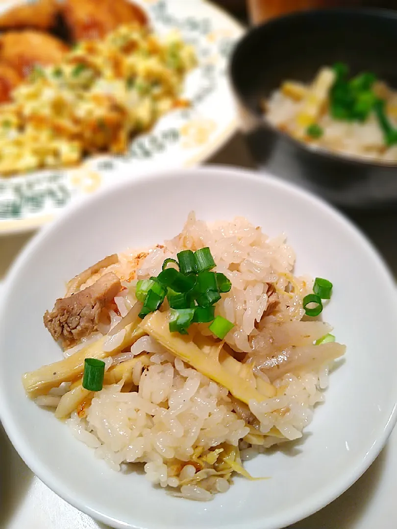 からあげビールさんの料理 この時期のお楽しみ♪淡竹と鶏ごぼうのこれうま中華おこわ|まめころさん