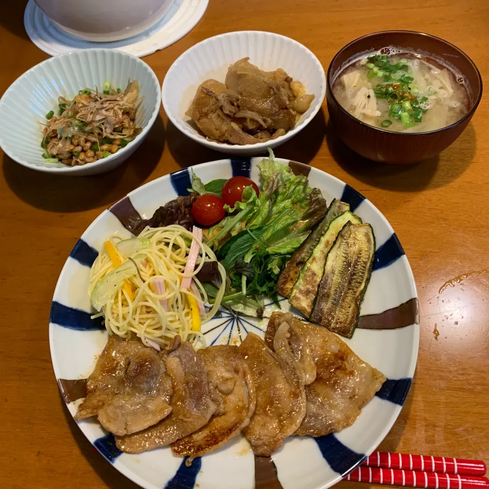 生姜焼きの夕飯　5/20|あっちゃんさん