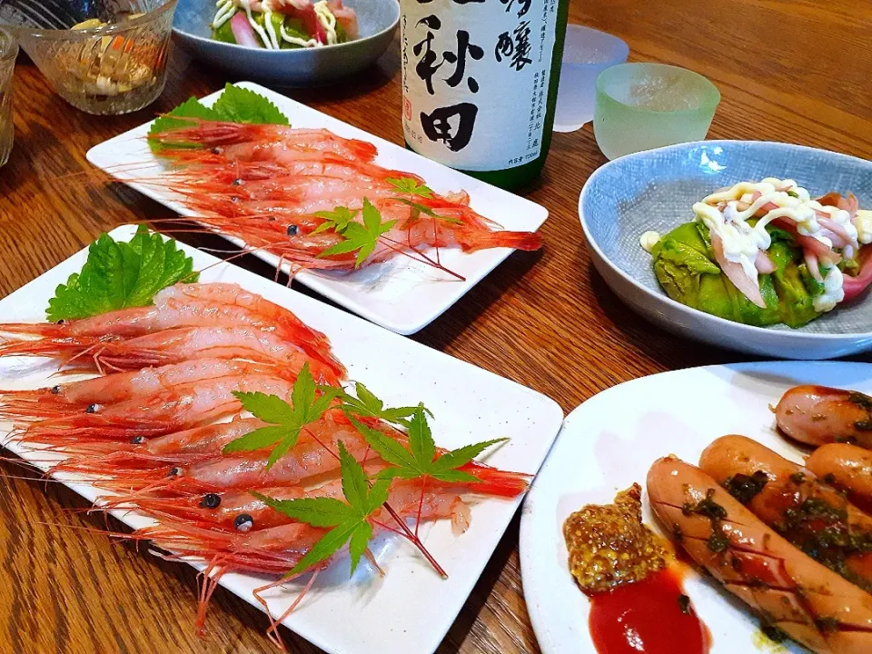 甘えび🦐と冷酒|fumfumさん