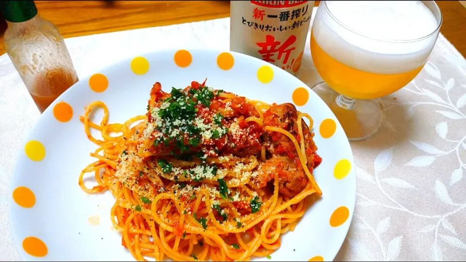 5/20の夕食
ミートソーススパゲッティ🍝|卯月さん