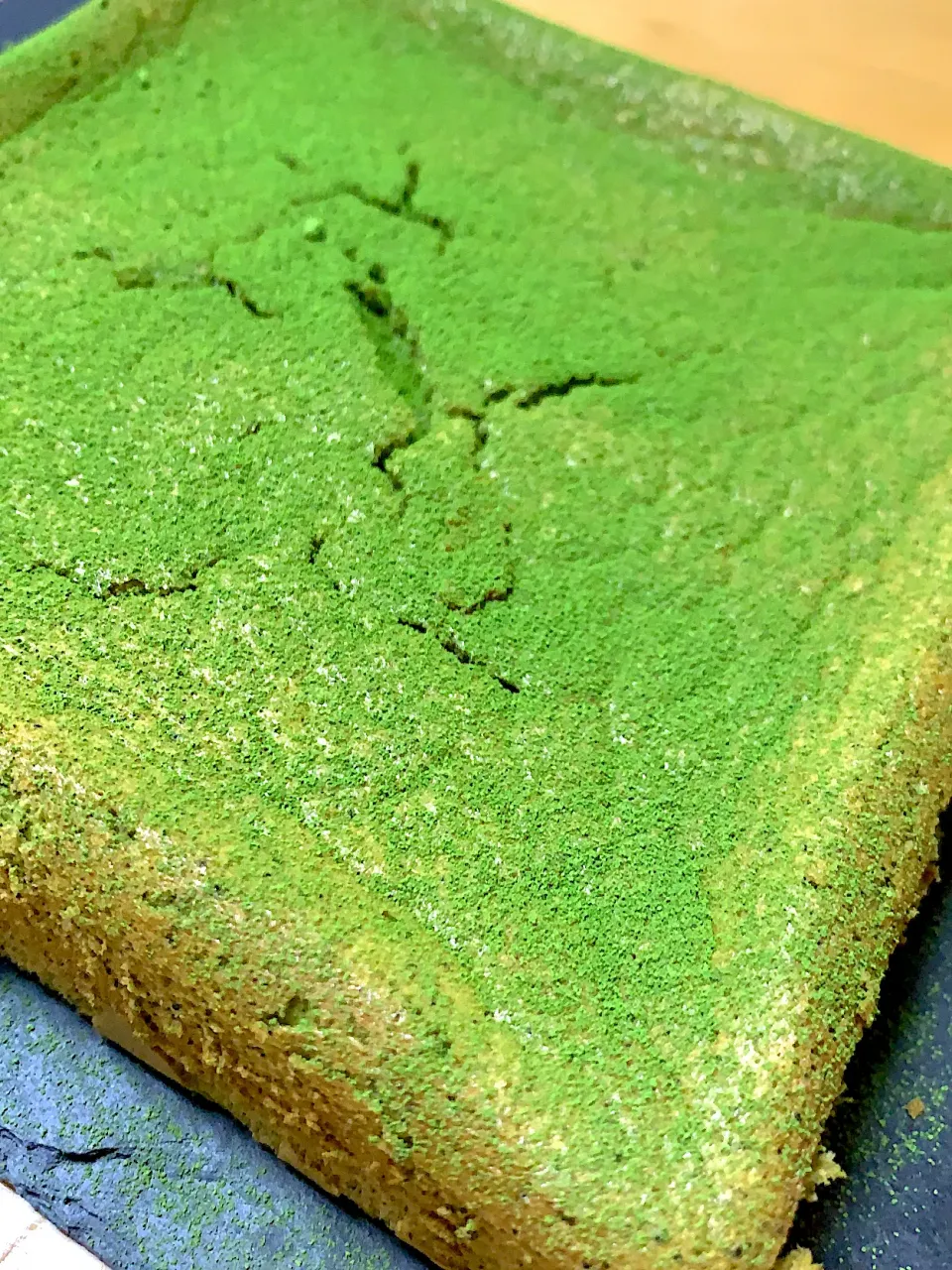 Matcha chiffon cake (square) because i don’t have the round one for chiffon.|chafoodisloveさん