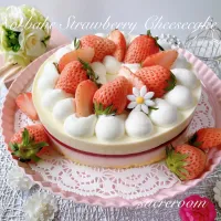 白あきひめのレアチーズケーキです🍓🍓🍓