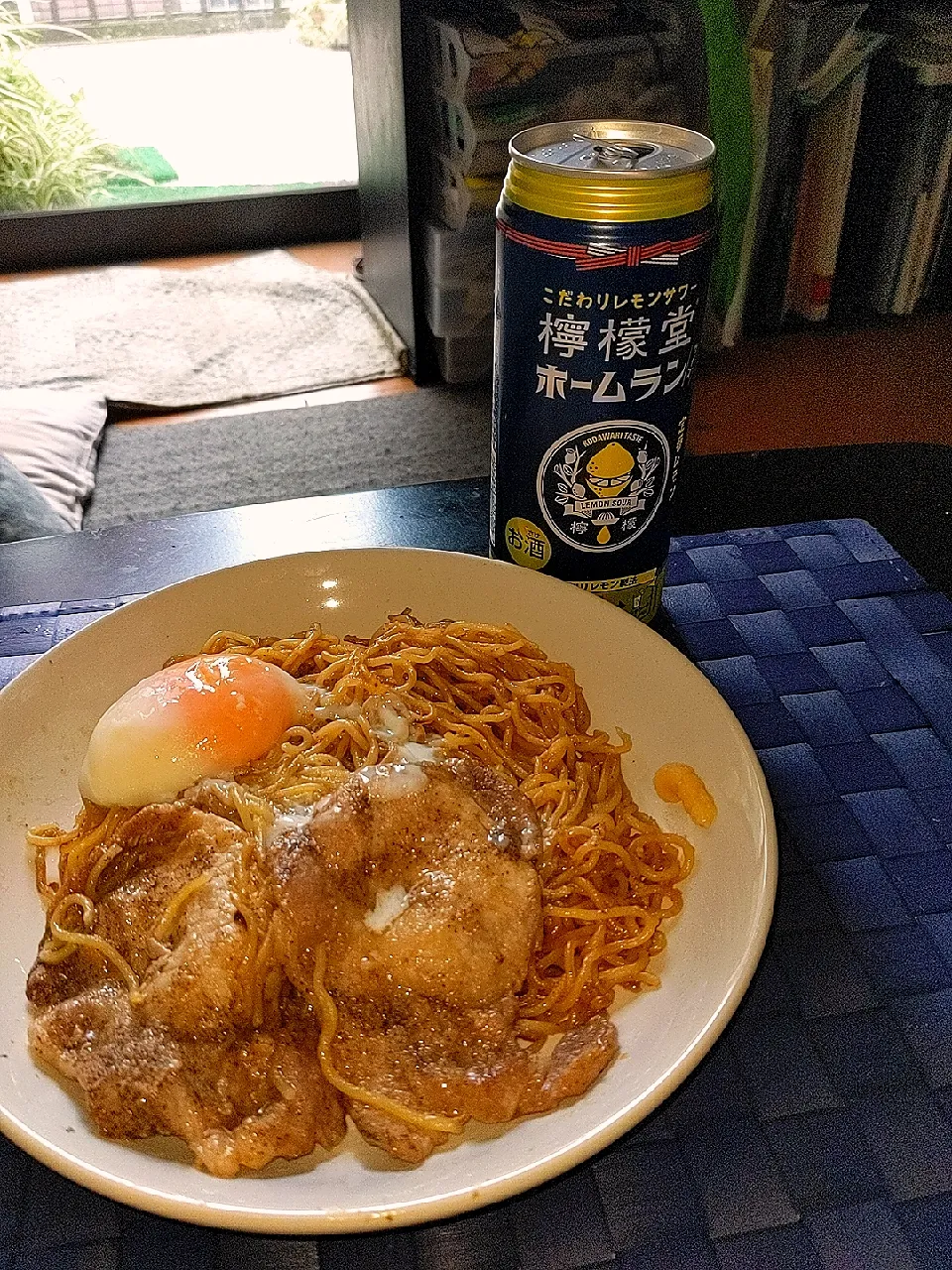 夜勤明け豚生姜焼き焼きそば温玉トッピング|Tarou  Masayukiさん