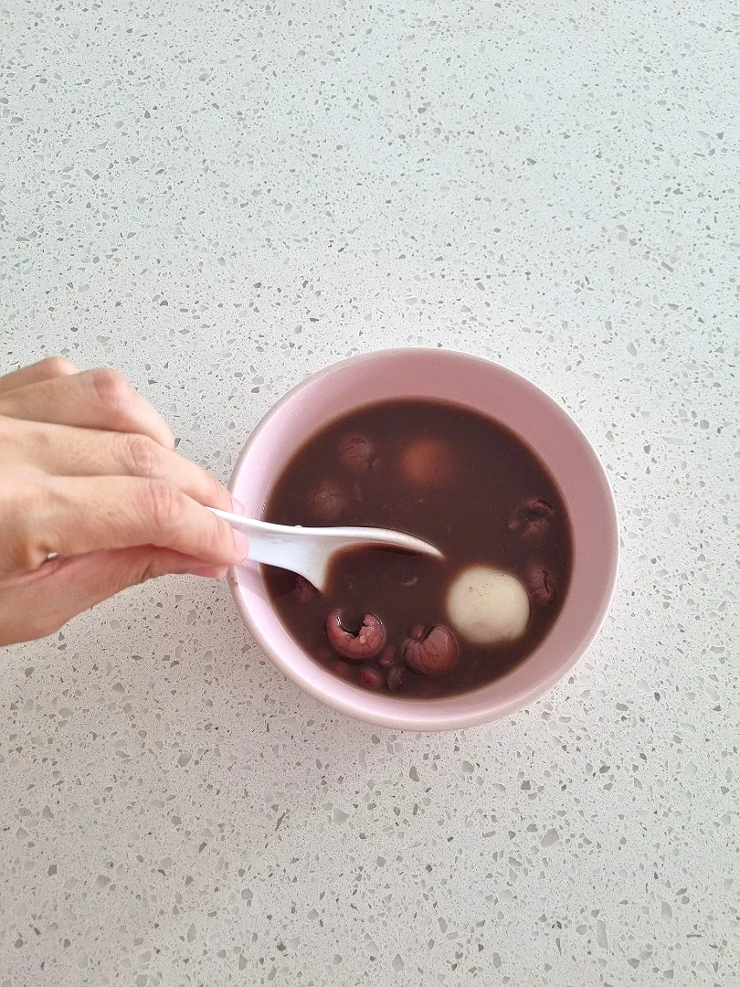 Redbean, dried longan with peanut glutinous rice ball|Puisung90さん