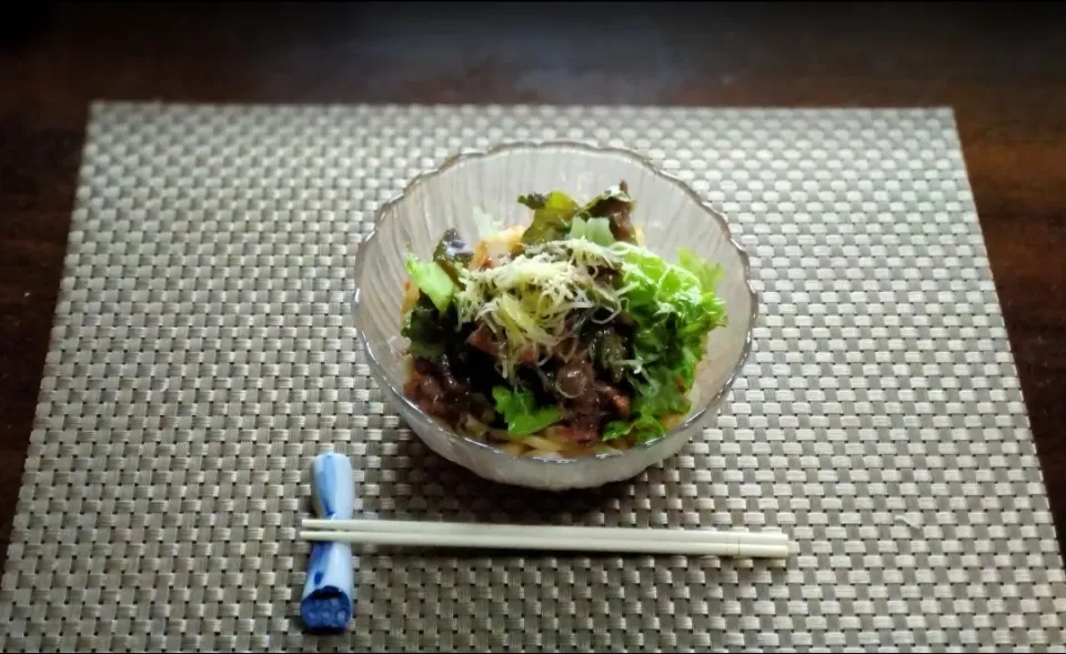 Snapdishの料理写真:汁なし担担麺うどん|ランさん