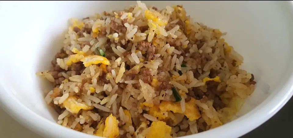 Snapdishの料理写真:Garlic Black Pepper Minced Beef Fried Rice|🌷lynnlicious🌷さん