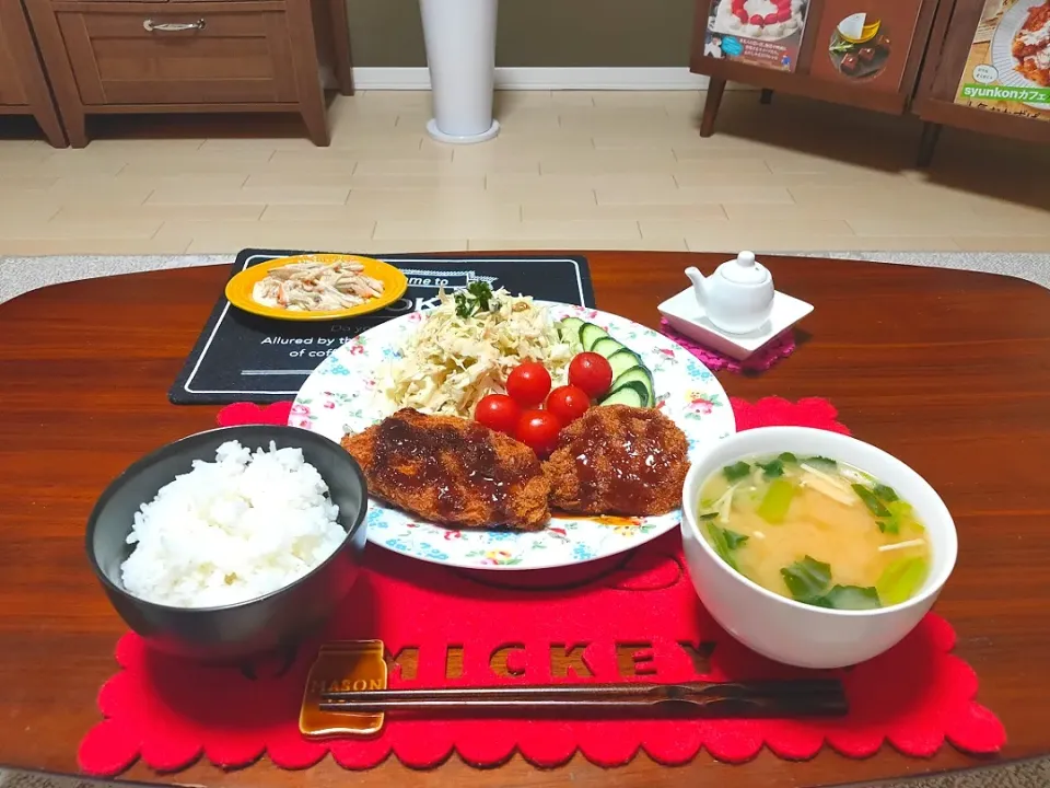 トンカツ夕飯|えっこさん