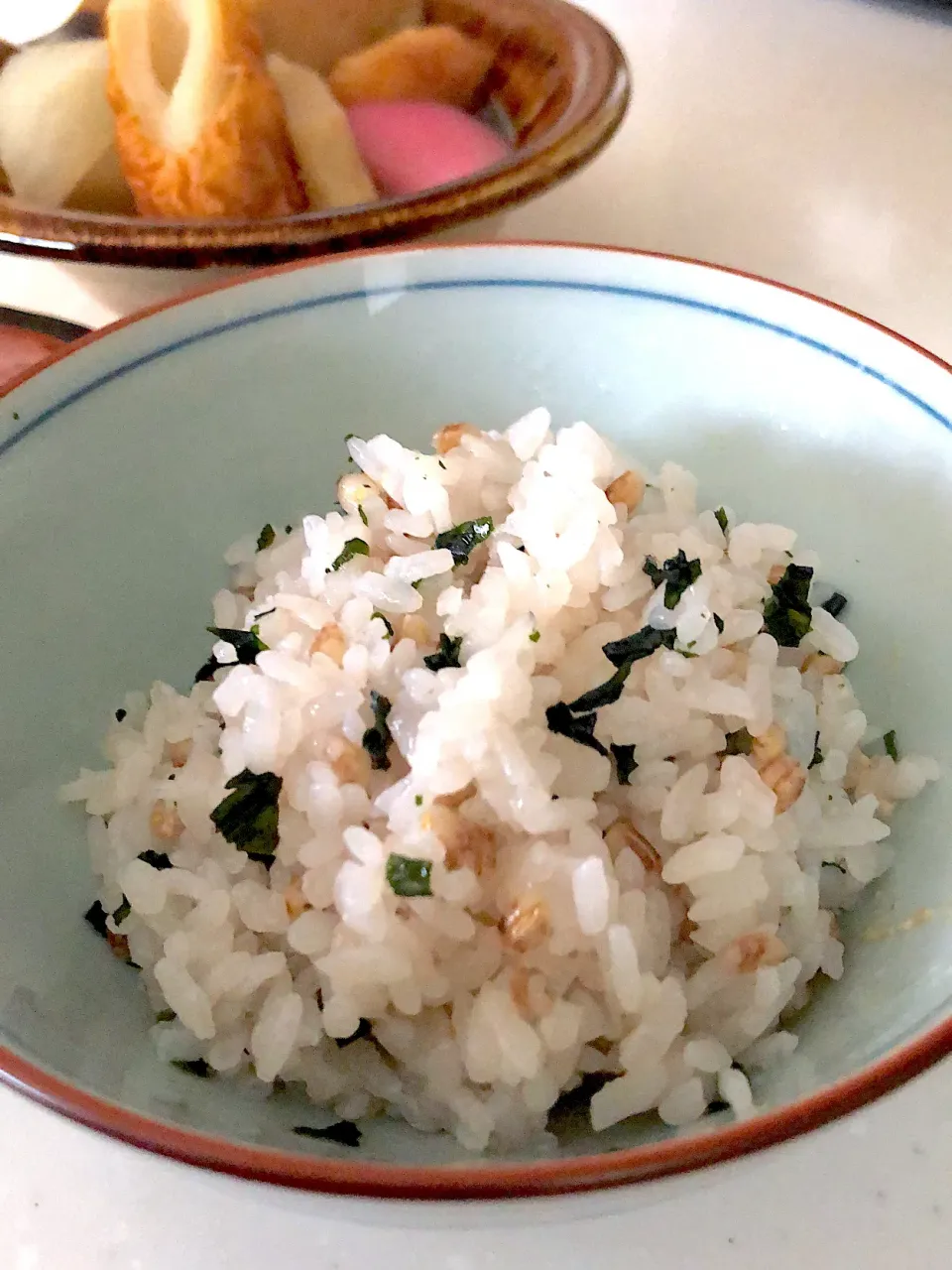 もち麦わかめご飯|きなこさん