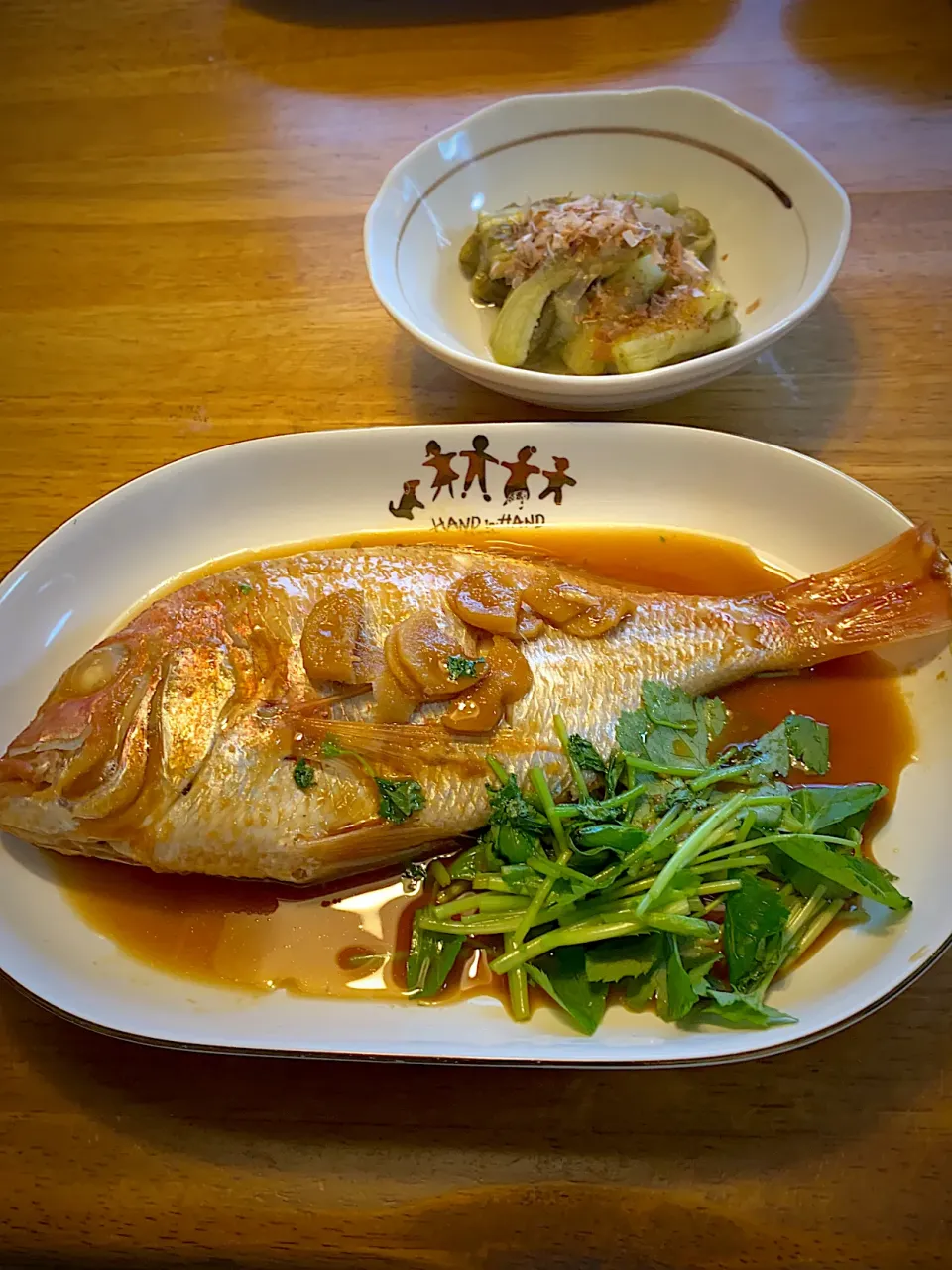 連子鯛の煮付けと焼き茄子|もえさん