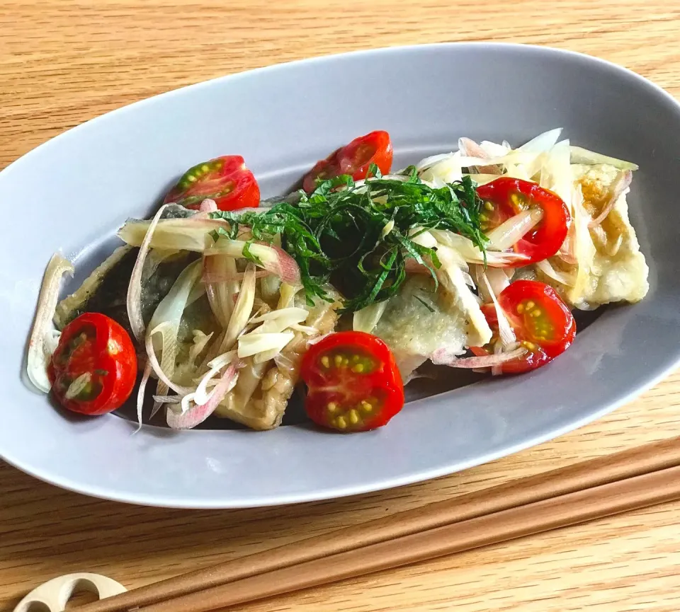 鯵と香味野菜の焼き浸し|てんのすけさん