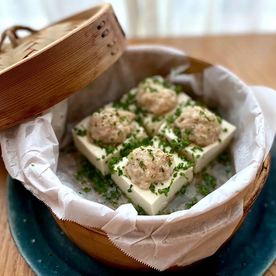 1歳の二女も食べられる＊豆腐の鶏団子蒸し|yu papaさん