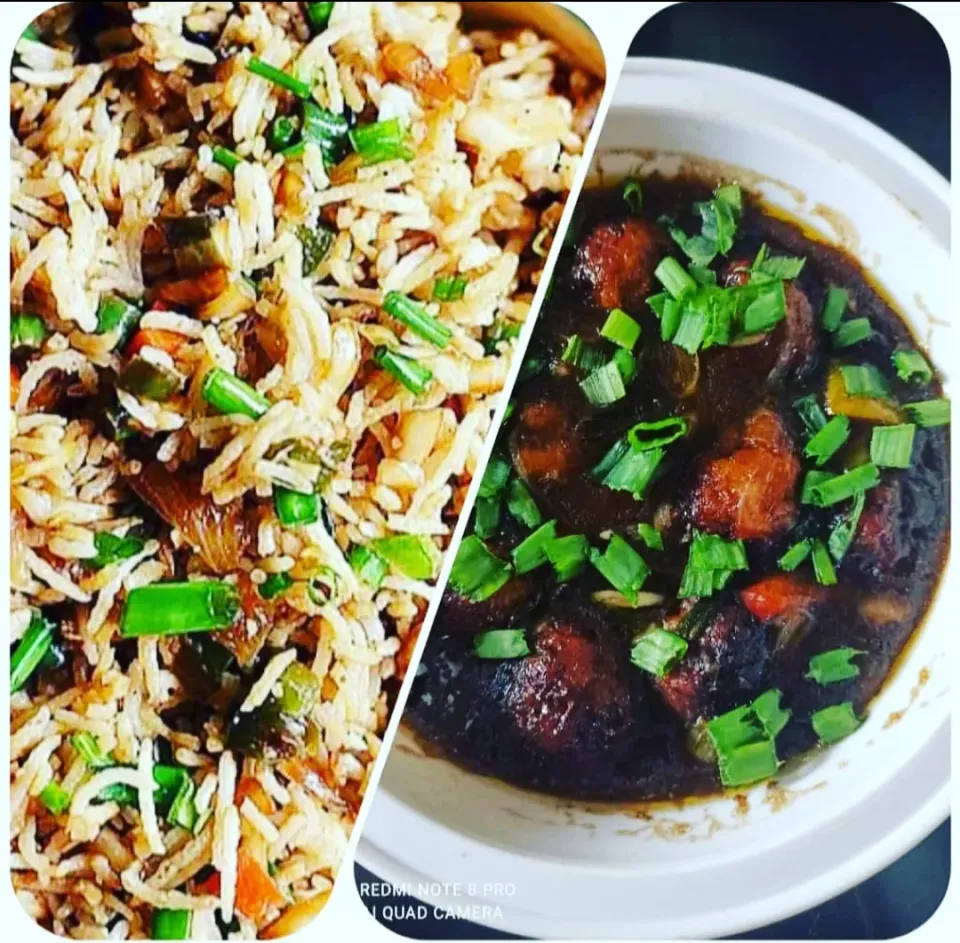 Veg Fried Rice and Veg Manchurian|Priyaさん