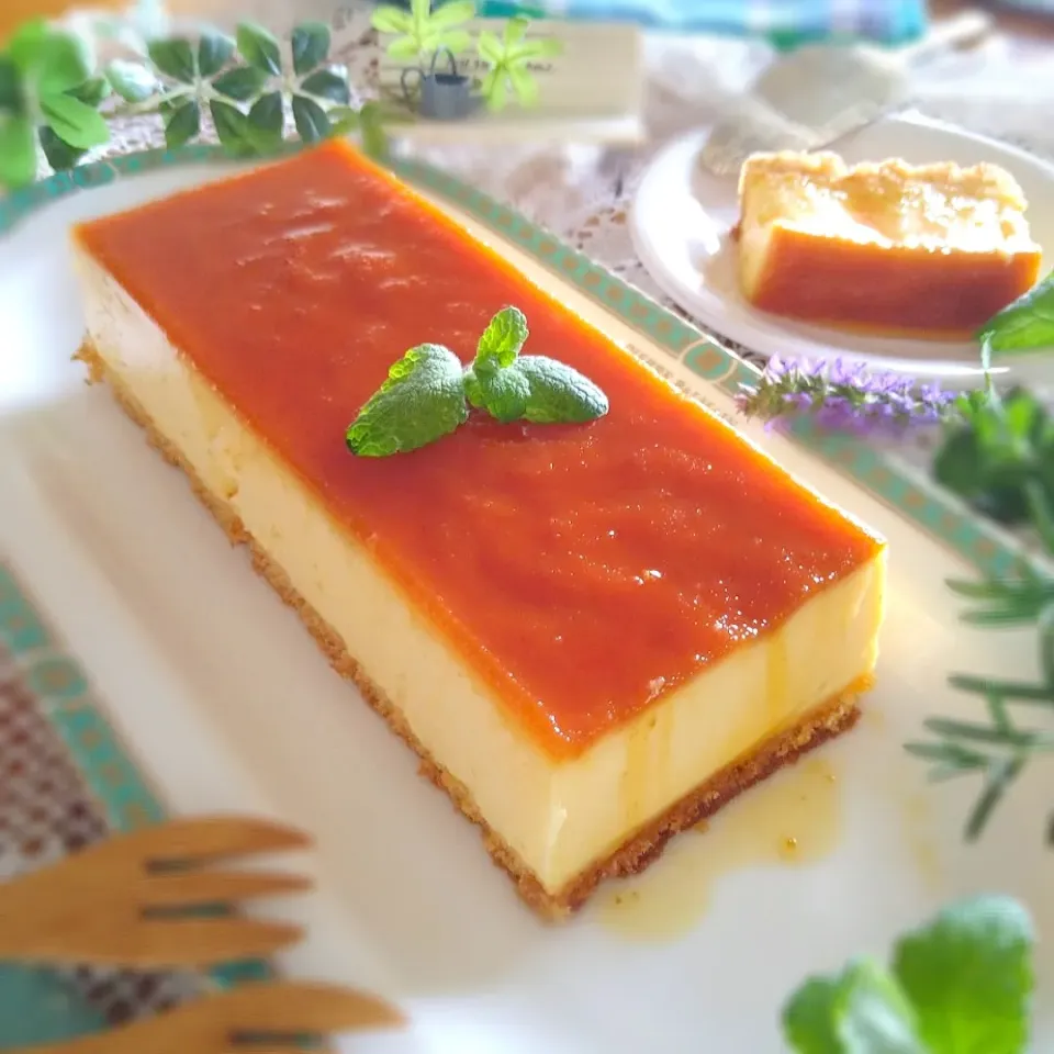 Snapdishの料理写真:美味しすぎるプリンケーキ🍮|とまと🍅さん