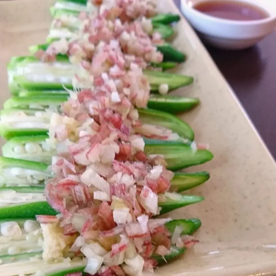 七海さんの料理 オクラの刺身#夏野菜|とだともさん