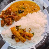 Lunch😋 Dal Rice.. 🐏 Liver masala dry.. Drumsticks fry (Talinpu)|Rehana27さん