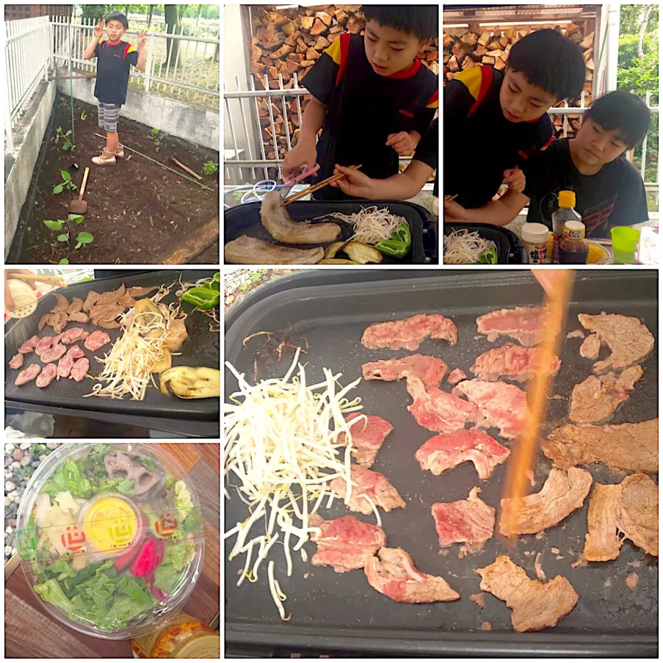 Saturday brunch🍴 BBQ🔥by  Kids|🌈Ami🍻さん