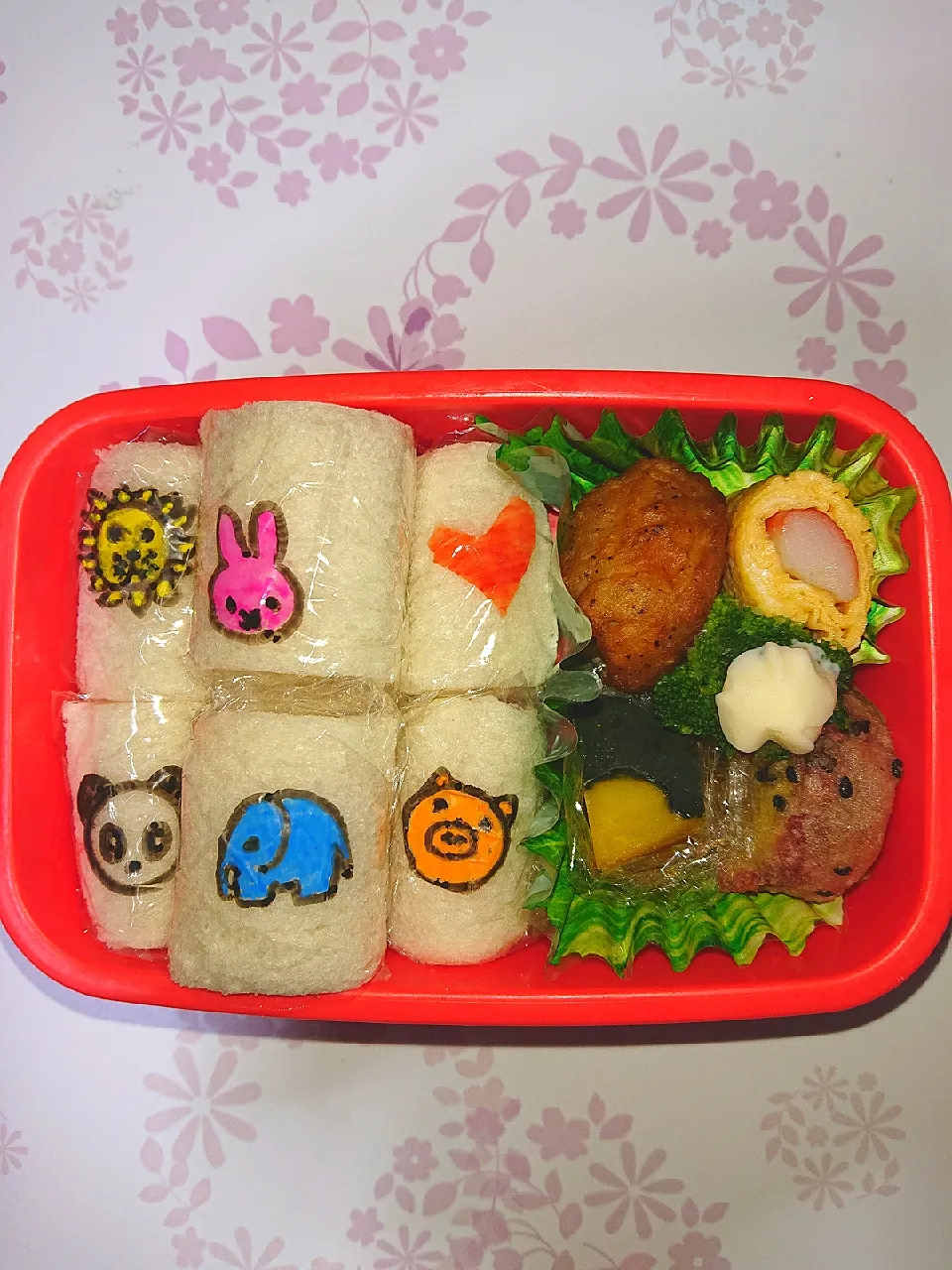 ミッフィー🐰くるくるサンド弁当🥪|どんよりーなさん