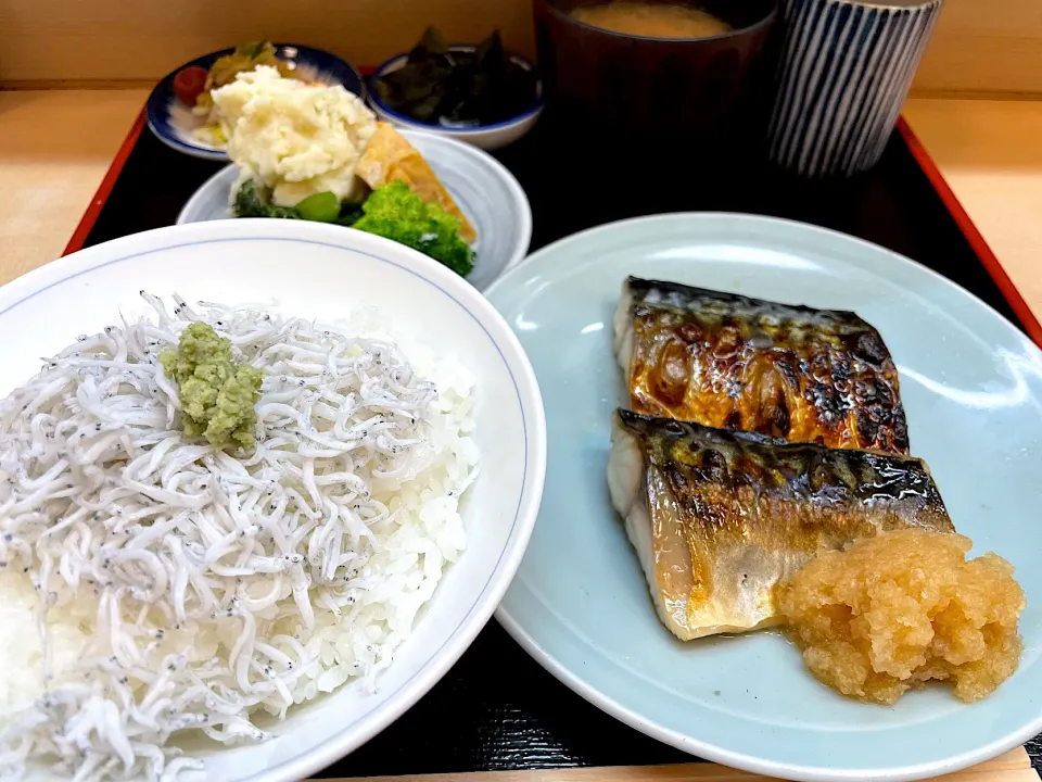 さば塩しらす丼定食|流線形さん