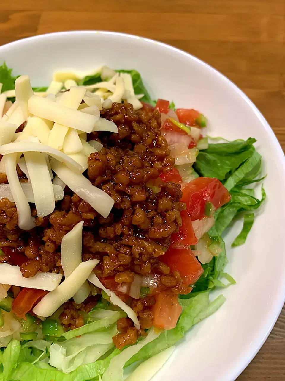 Snapdishの料理写真:大豆のお肉のタコライス|yukkyさん