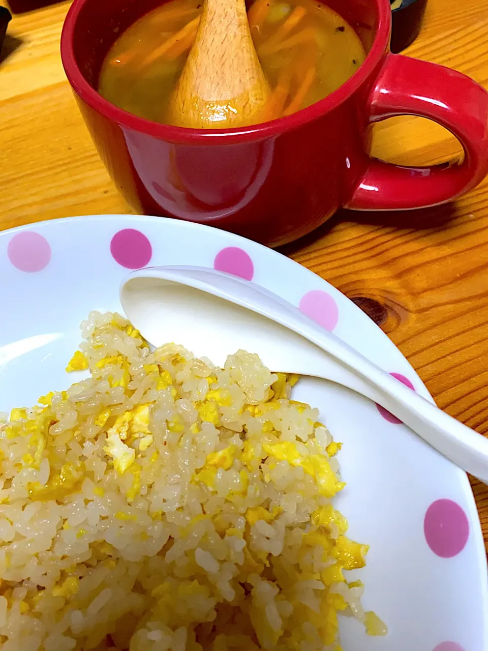 たまご炒飯、コンソメスープ|kaaaaaさん