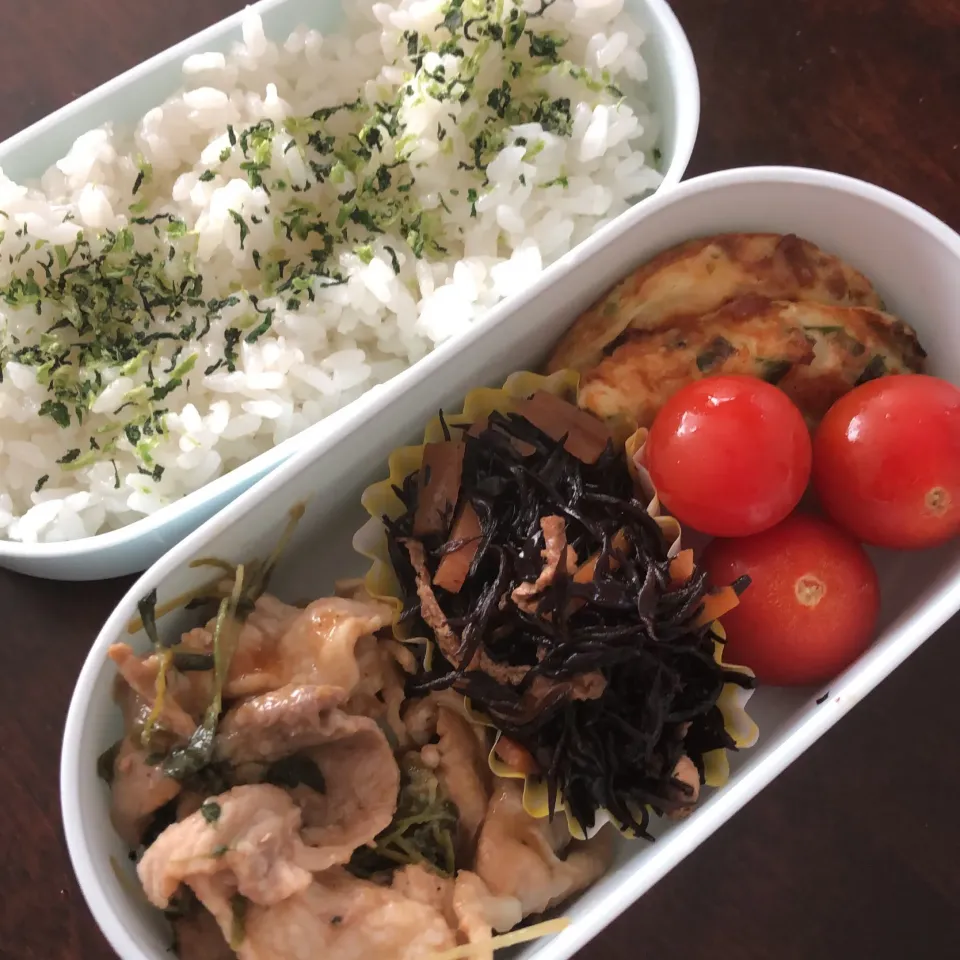 Snapdishの料理写真:焼き肉とひじき弁当|charinkoqさん