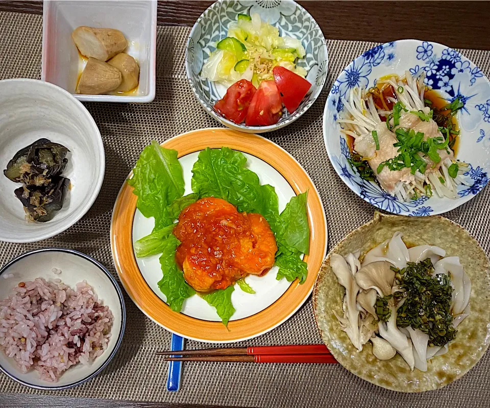 Snapdishの料理写真:ヘルシーな晩ご飯🥟|minaさん