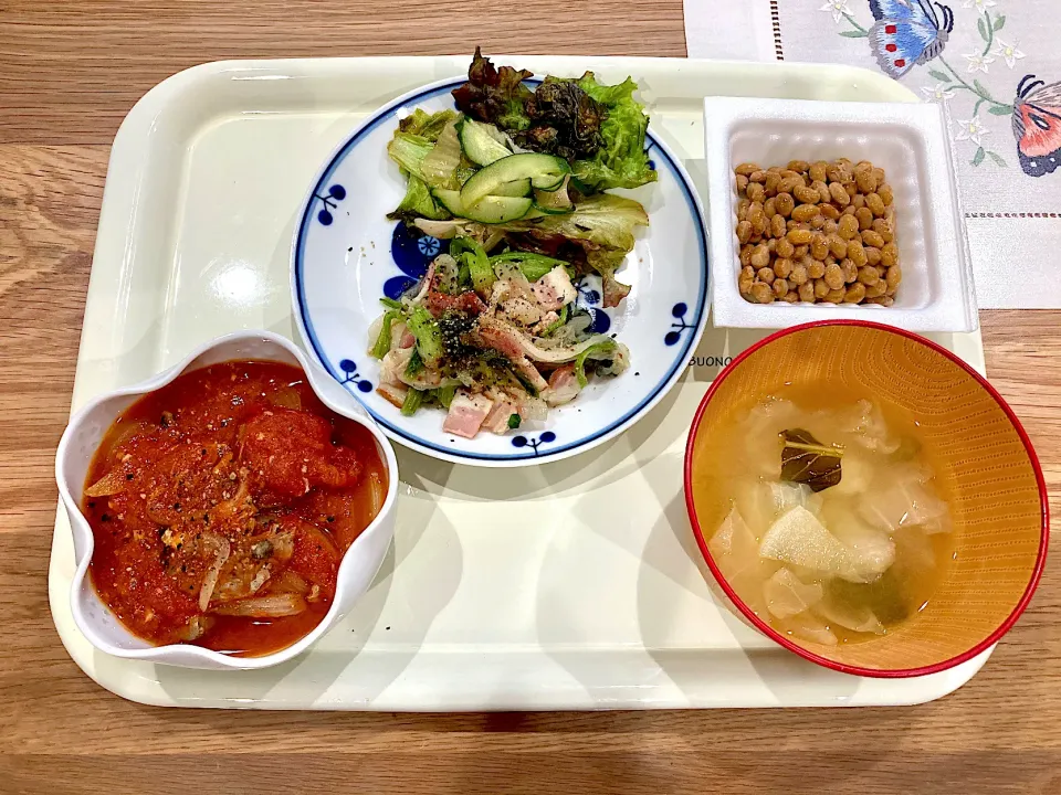 Snapdishの料理写真:鯖のトマト煮のご飯|みよさん