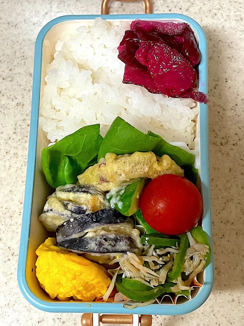 Snapdishの料理写真:なすの挟み揚げ弁当|besさん