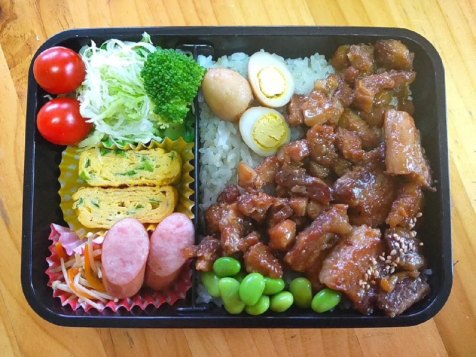 今日の長男さんのお弁当　ルーロー飯|ペコちゃんさん