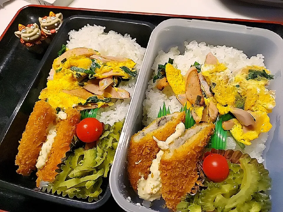 夫弁当、息子弁当|みどりさん